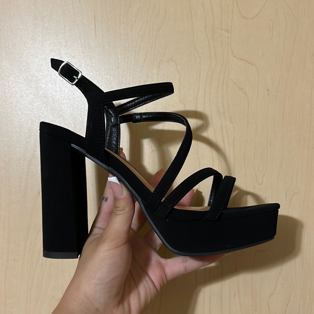 Black heels size 8 worn once